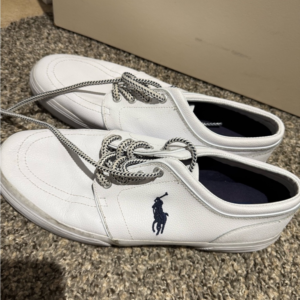 Polo by Ralph Lauren White Sneakers with Black Logo